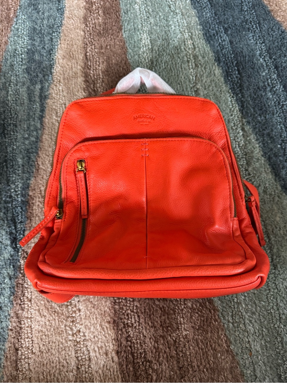 American Leather Co Orange backpack